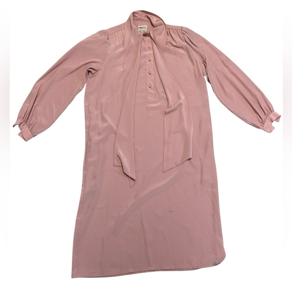 Vintage 70s 80s Ports International Secretary Dress Silky Pink Size 6